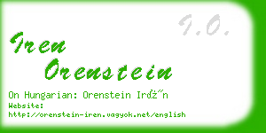 iren orenstein business card